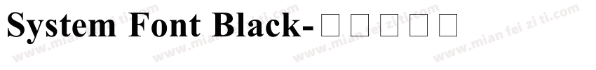 System Font Black字体转换